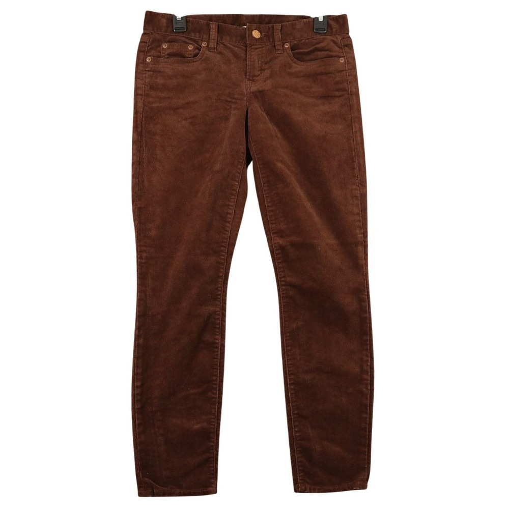 J.Crew Womens 27 Brown Corduroy Skinny Jeans‎ Stretch Mid Rise 5 Pocket Casual